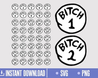 Bitch 1 Svg, Bitch 2 Svg, Thing Layered, Cut files for Cricut, instant download, COD058