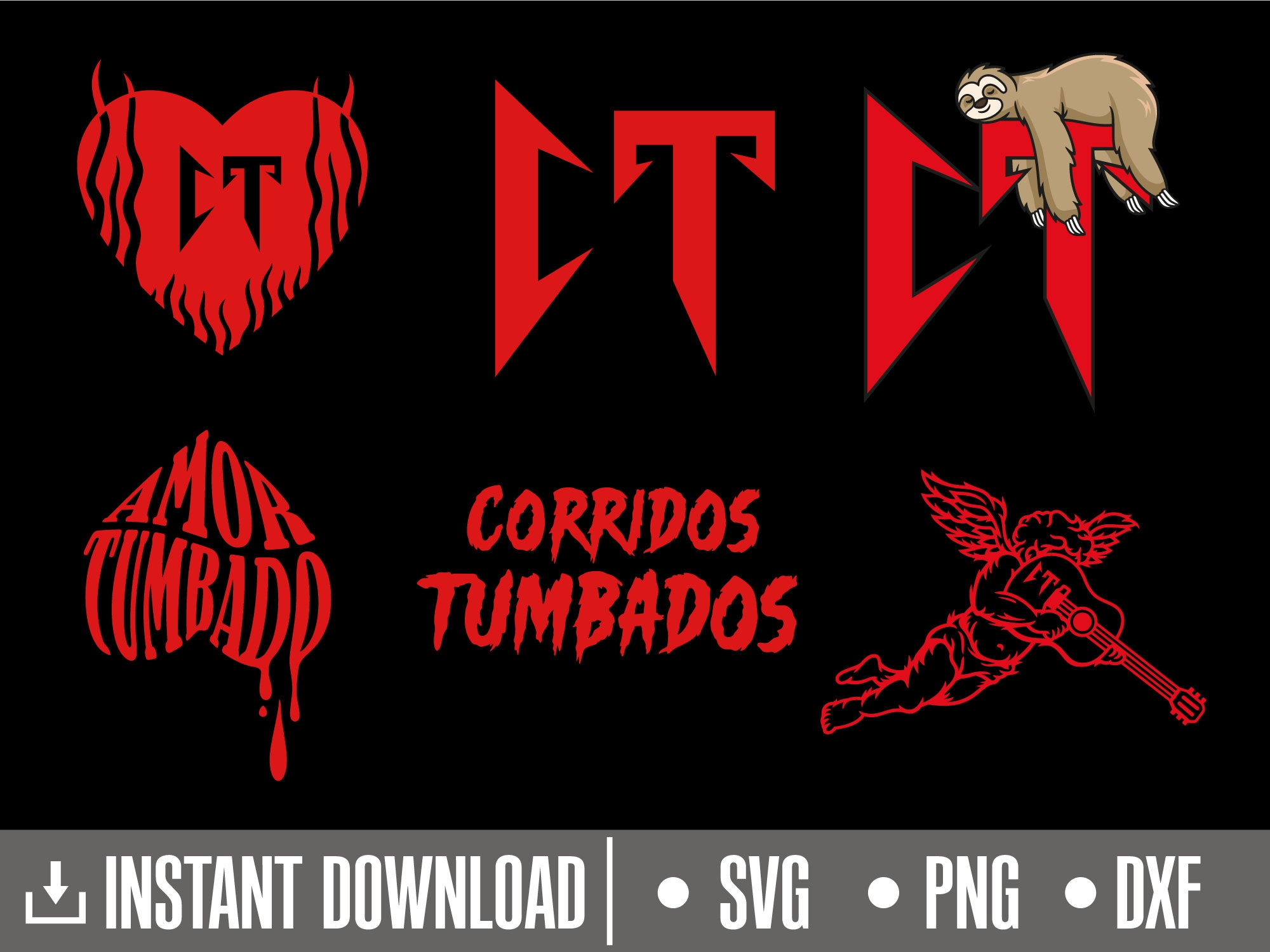 Corazon Tumbado Corridos Tumbados SVG CT Svg Amor Tumbado Png Svg Il Fullxfull.5984537479 Itpy