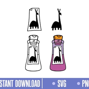 Puede incluir: Cuatro imágenes de un diseño de llama. La primera imagen es un contorno en blanco y negro de una llama en un marco cuadrado. La segunda imagen es un contorno en blanco y negro de una llama. La tercera imagen es un contorno en blanco y negro de una llama en forma de botella. La cuarta imagen es una botella morada y naranja con un contorno en blanco y negro de una llama dentro.