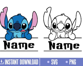 Stitch Svg, Stitch Peeking SVG, Stitch Layered Svg, Cut files for Cricut Svg, png, instant download, COD040