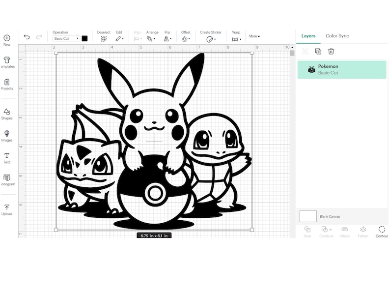 Op de afbeelding: Zwart-witte lijntekening van drie Pok&eacute;mon-personages: Pikachu, Bulbasaur en Squirtle. Pikachu houdt een Pok&eacute;bal vast.