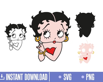 Betty Boop Svg, Boop Oop SVG, Cut files for Cricut Svg, png, instant download, COD109
