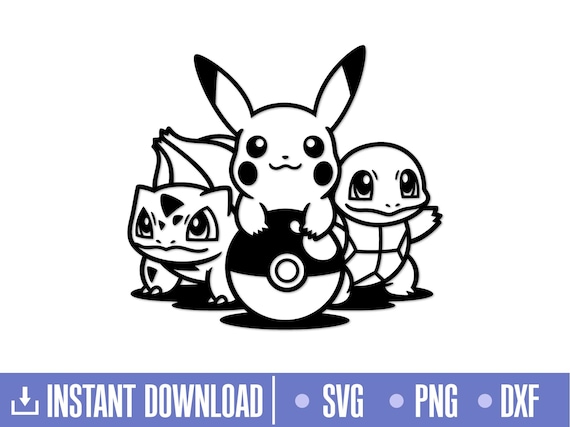 Poke Svg, Ball Svg, Pika Friends Svg, Characters SVG, Cut files for Cricut, Svg, png, instant download, COD074