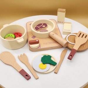 Montessori Wooden Kitchen Toy Set - Inspire Culinary Creativity and Pretend Play, Developmental and Educational Toy for Kids