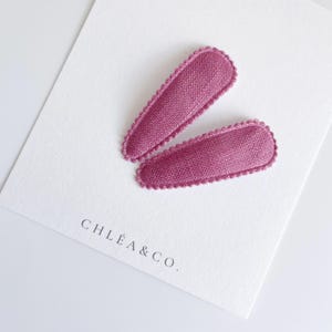 Magenta | Fabric Hair Clip | Baby Girl Hair Clip | Hair Bow | Baby Girl Gift | Flower Hair Clip | Fringe | Cute Hair Clip | Snap Clip