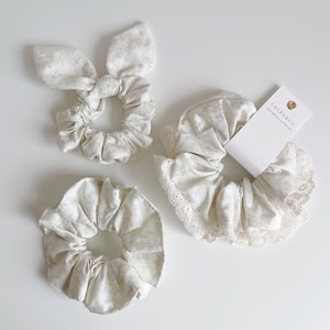 Mom & Toddler Scrunchies Elena | Bunny Ear Scrunchies | Knot Bow Scrunchy | Mini Scrunchy | Trim Lace Scrunchies | Vintage Scrunchy
