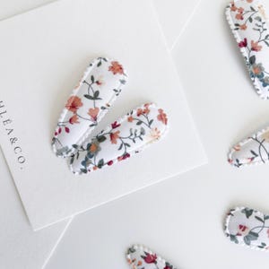 Scarlett | Fabric Hair Clip  | Baby Girl Hair Clip | Hair Bow | Girl Gift | Cute Hair Clip | Flower Hair Clip | Fringe Hair Clip | Snap Clip
