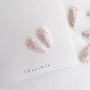 Petite Peach | Mini Snap Clip | Mini Fabric Hair Clip | Baby Girl Hair Clip | Baby Girl Gift | Hair Clip | Fringe | Cute Hair Clip