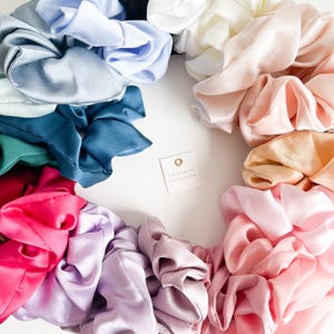 Mini Satin Scrunchies | Toddler Scrunchies | Colourful School Girl Scrunchies | Little Girl Scrunchies | Gift For Girls | Flower Girl Gift