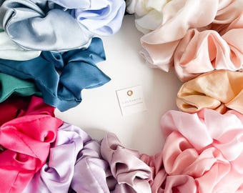 Kleine Satin Haargummis | Kleinkind-Haargummis | Bunte Schulmädchen Haargummis | Kleines Mädchen Haargummis | Geschenk für Mädchen | Blumenmädchen Geschenk
