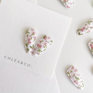 Petite Amelia | Mini Fabric Hair Clip | Baby Girl Hair Clip | Hair Bow | Baby Gift | Flower Hair Clip | Fringe | Cute Hair Clip | Snap Clip