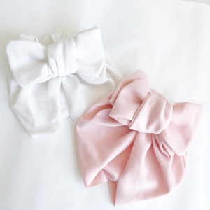 Pre-tied Bow Baby Turban | Ribbed Turban|  Baby Bow Turban | Toddler Turban | Headband | Baby Shower Gift | Baby First Birthday Outfit