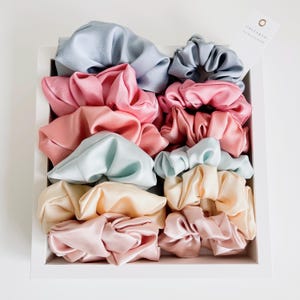 Mum & Little One Satin Scrunchies | Mini Scrunchies | Large Scrunchies | Oversized Scrunchies | Colourful Scrunchies | Bridesmaid Gift
