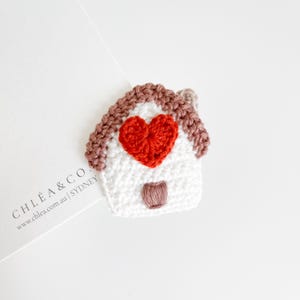 Little House Crochet Clip | Unique Toddler Hair Clip | Vintage Crochet Snap Clip | Cute Toddler Hair Clip | Little Girl Gift | Unique Bow