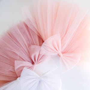 Tutu Tulle Skirt With Bow | Baby Tulle Dress | Ballerina Outfit | First Birthday Outfit | Princess Tutu | Flower Girl Tulle Skirt | Ballet