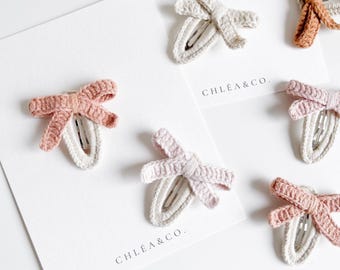 Set of 2 Liana Crochet Bow Clips