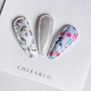 Set of 3 Fringe Clips Florentina | Baby Hair Clip | Hair Bow | Baby Girl Gift | Flower Hair Clip | Fringe | Cute Hair Clip | Snap Clip