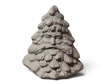 Bisque Ceramic Father Time Christmas Trees