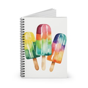 Popsicle - Cuaderno en espiral para diario infantil - Perfecto para tomar notas, dibujar y proyectos escolares/Excelente