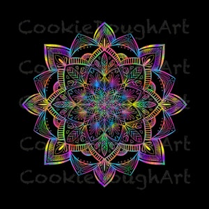 Mandala, PNG clipart for prints, Colorful, Vibrant, digital download, Personal Use, Commercial Use