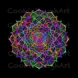 Mandala, PNG clipart for prints, Colorful, Vibrant, digital download, Personal Use, Commercial Use