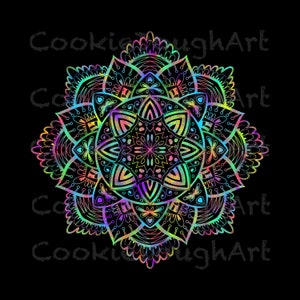 Mandala, PNG clipart for prints, Colorful, Vibrant, digital download, Personal Use, Commercial Use