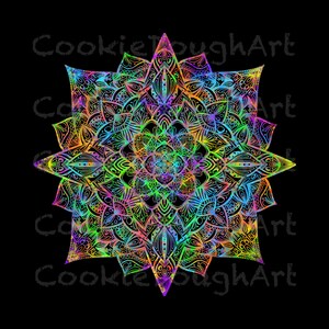 Mandala, PNG clipart for prints, Colorful, Vibrant, digital download, Personal Use, Commercial Use