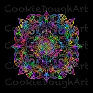 Mandala, PNG clipart for prints, Colorful, Vibrant, digital download, Personal Use, Commercial Use