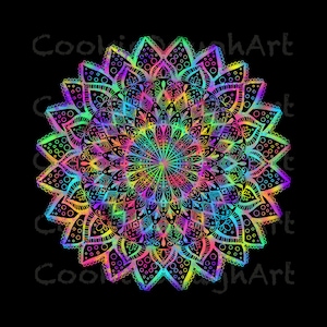 Mandala, PNG clipart for prints, Colorful, Vibrant, digital download, Personal Use, Commercial Use