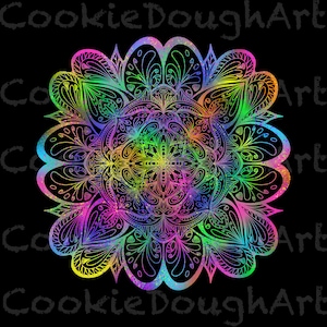 Mandala, PNG clipart for prints, Colorful, Vibrant, digital download, Personal Use, Commercial Use