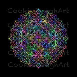 Mandala, PNG clipart for prints, Colorful, Vibrant, digital download, Personal Use, Commercial Use