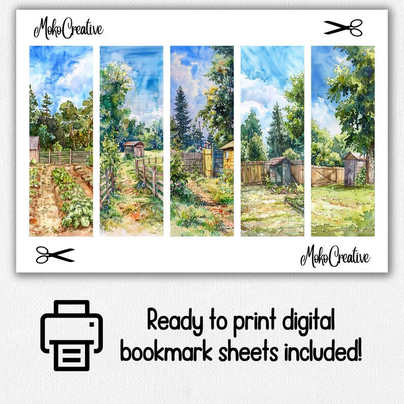 15 Summer Garden Bookmark Printables, High Quality Watercolor Childhood ...
