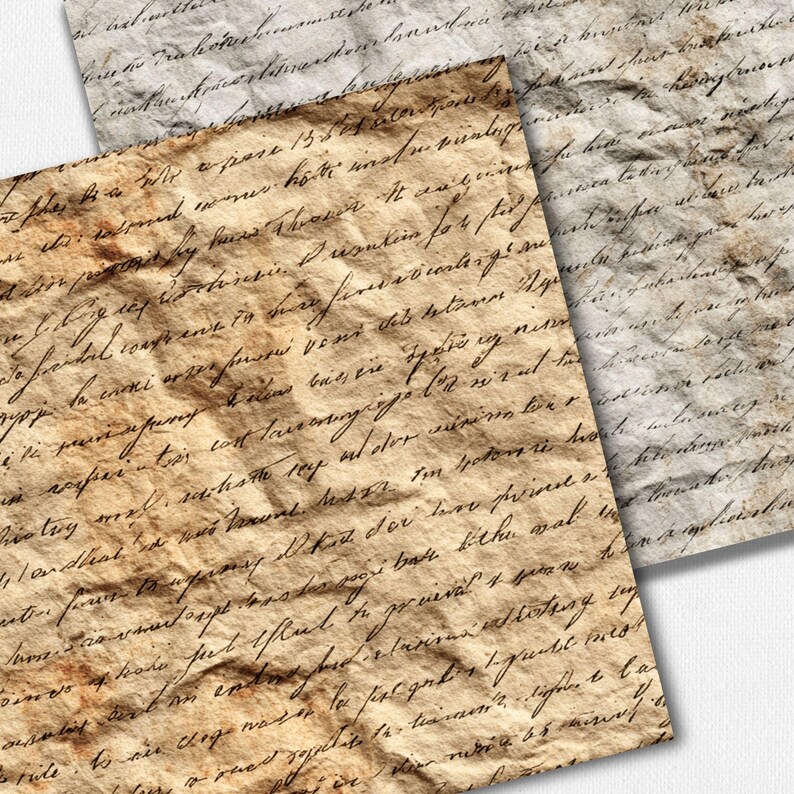 Handwriting Textures Handwriting Texture Digital Paper Pack: Vintage Scrapbook Backgrounds ...
