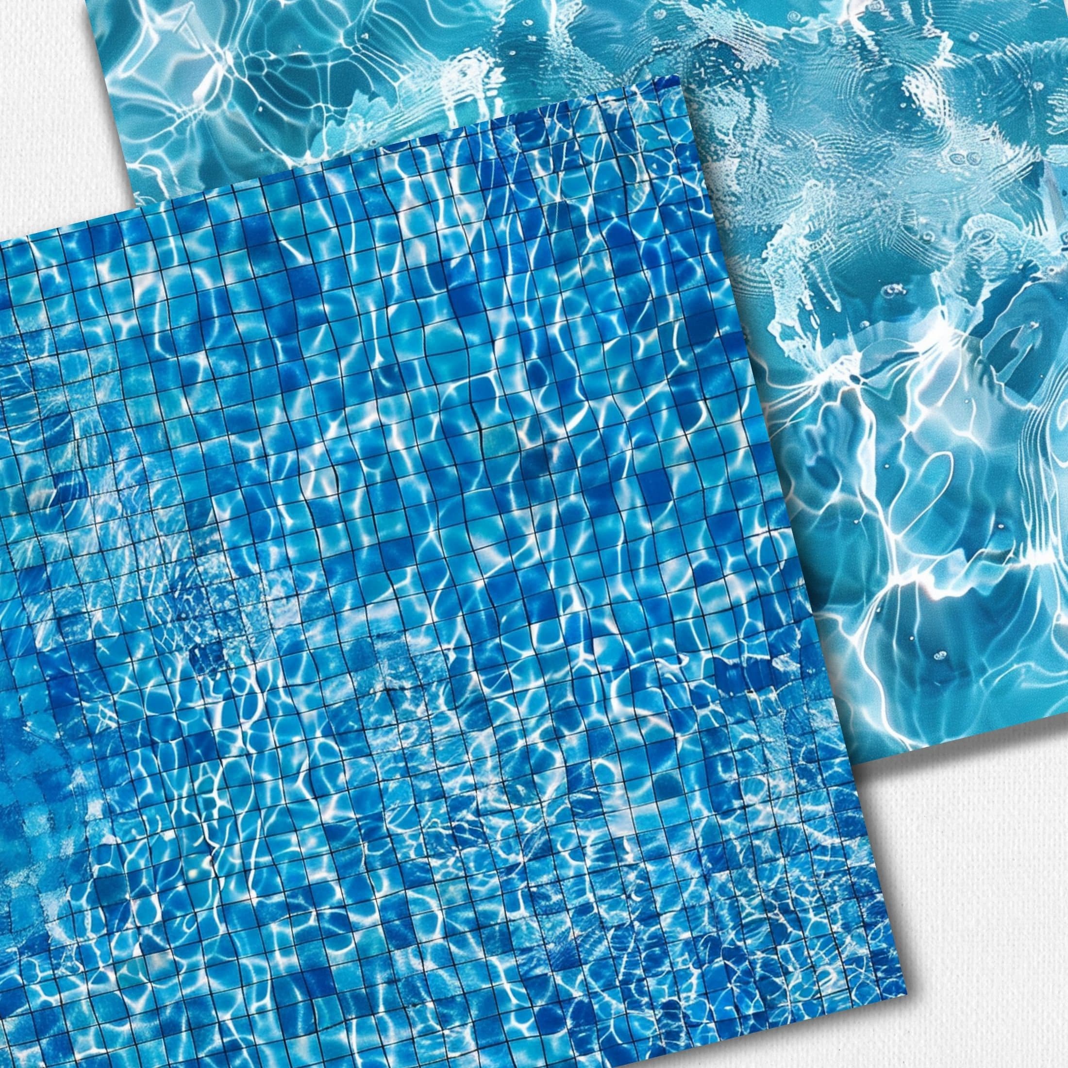 Swimming Pool Digital Paper: Seamless Water Patterns (digital Download ...