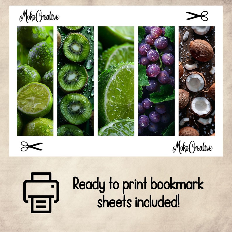 21 Fruits Bookmark Printables, High Quality Fresh Fruity Designs, Lemon ...