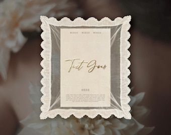 Mock Up Lace Card Branding Presentation (PSD Files)