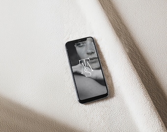 iPhone Mockup, Minimalist Smartphone PSD (Digital Download