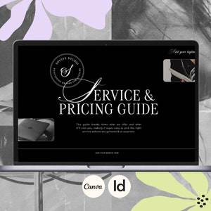 Guia de Serviços e Preços | Modelo de Brochura para Clientes | Portfólio | Estudos de Caso | Guia de Processos e Pacotes | Modelo InDesign e Canva