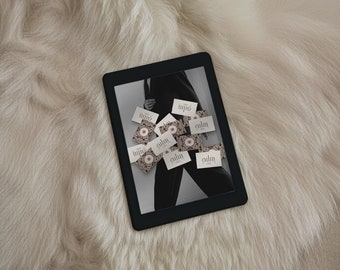 Maqueta moderna de pantalla de iPad, diseño web de marca (PSD)