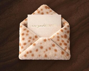 Fluffy Envelope Gold Foil Photoshop Mock Up