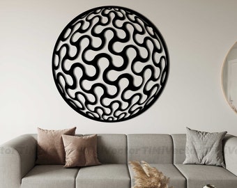 Abstract organic wave pattern, svg/dxf/cdr/eps files for cnc and laser cutting, modern decorative, stylish home decor, wall sticker decal