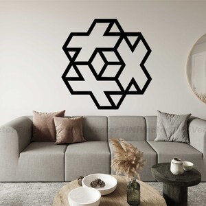 Paneel met moderne geometrische vormen voor CNC- en lasersnijden, veelzijdige SVG/DXF/CDR/EPS-bestanden, ideaal voor zowel thuis als commercieel interieurontwerp