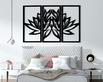 Lotus Flower Design, elegant floral art, laser cut, dxf/cdr, home decor, metal art, vector design, plasma cut, cnc file, digital download.