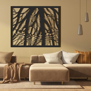 Reflektierende Wandbilder, lebendige Wandkunst, svg/dxf/cdr/eps, dynamisches Dekor, modernes Design, einzigartiger Akzent, Laserschnitt, digitaler Download