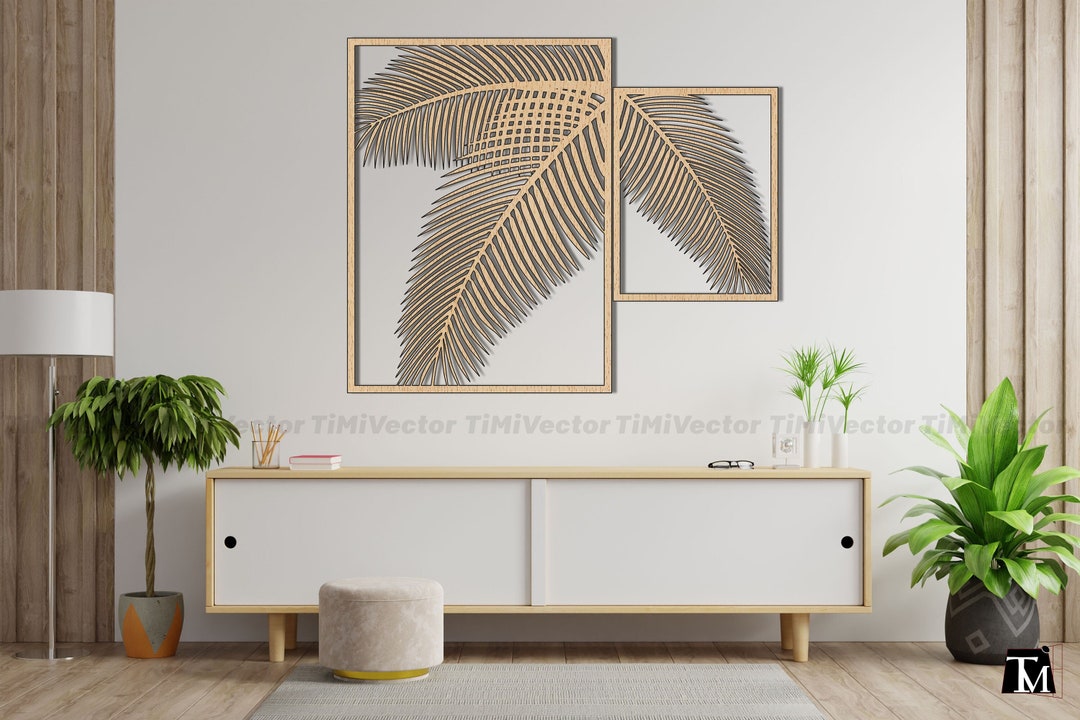 Palm Leaf Laser Cut Files: CNC Metal Art, Wall Decor (digital Download ...