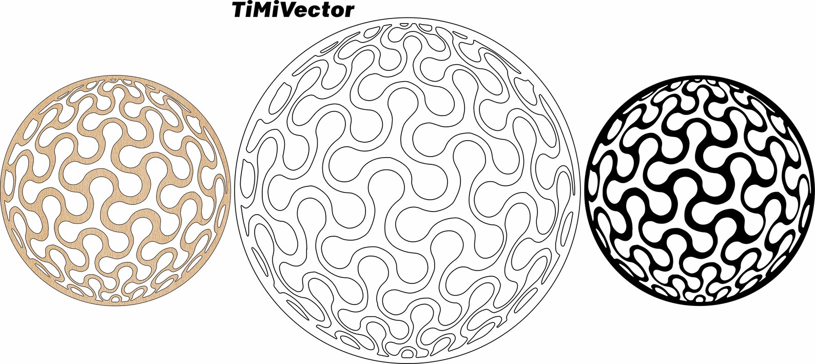 Abstract Organic Wave Pattern, Svg/dxf/cdr/eps Files for Cnc and Laser ...