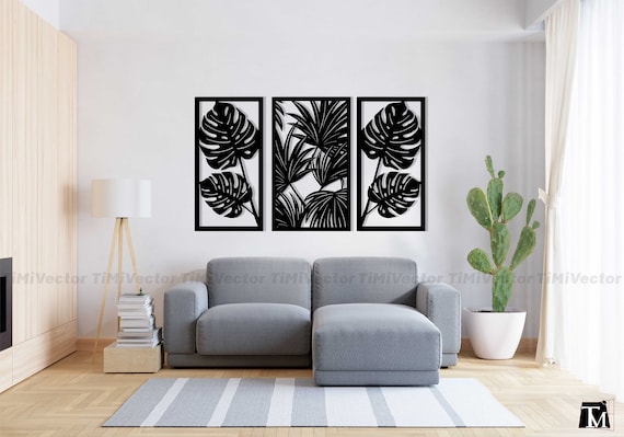 Monstera Leaf SVG Bundle, Laser Cut Files, CNC Vector (Digital Download)