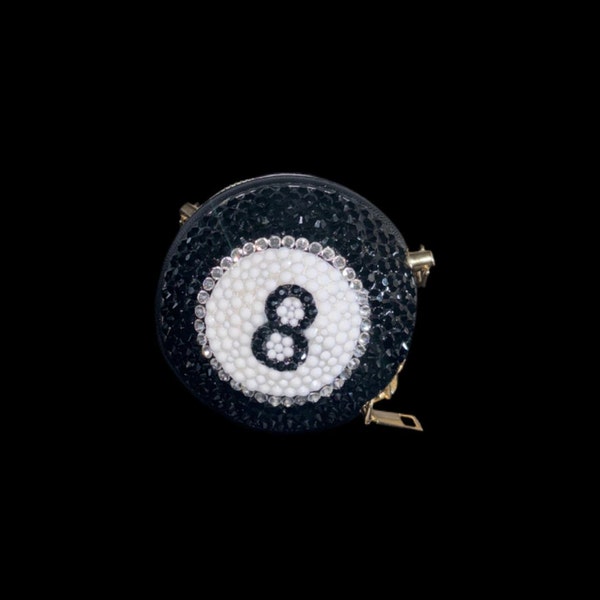 Mini Luxe Crystal Magic 8 Ball Theme Clutch Bag