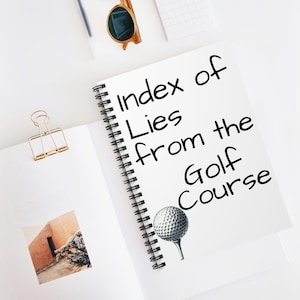 Marqueur de score ou conteur de golf ? Vous décidez ! - Carnet de notes avec lignes lignées pour documenter « Des vérités sur le golf » - Papeterie pour les amateurs de golf, carnet de notes de golf amusant