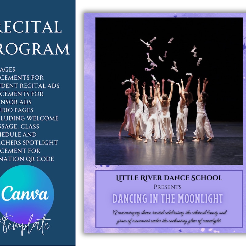 Recital Program Graphics Recital Program - Etsy